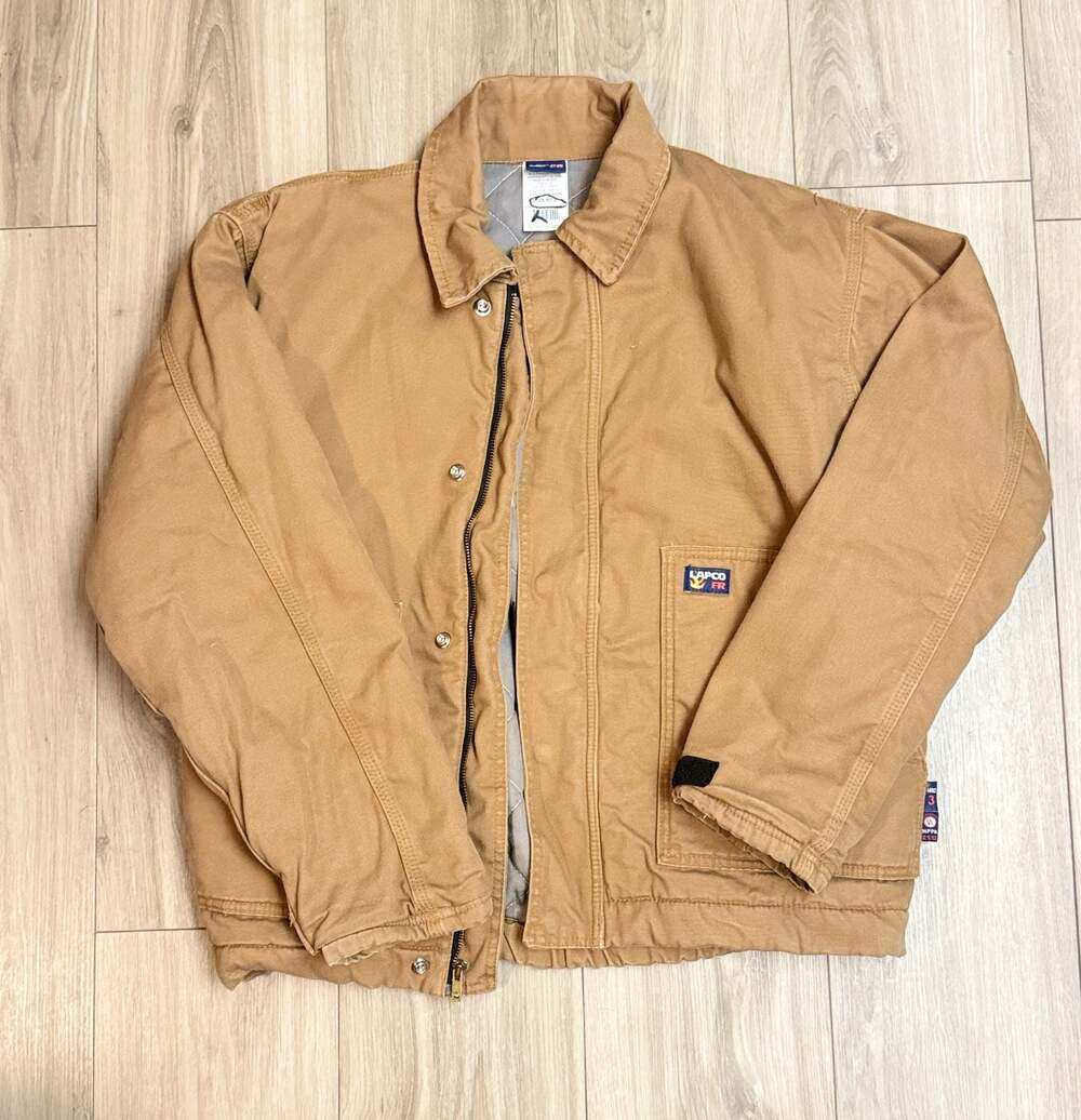 Lapco Men's Insulated Work Jacket, Tan, Size Large
